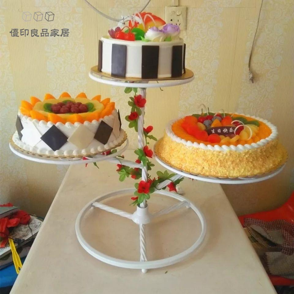 免運 點心架 蛋糕架 託盤 甜品架 包郵 新款歐式創意鐵藝蛋糕架婚慶三層糕點架花架生日多層甜品架