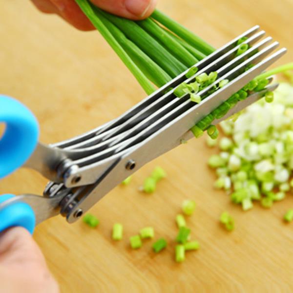 剪蔥花剪刀切小米椒神器辣椒切圈段三層剪刀不銹鋼五層蔥花剪刀廚