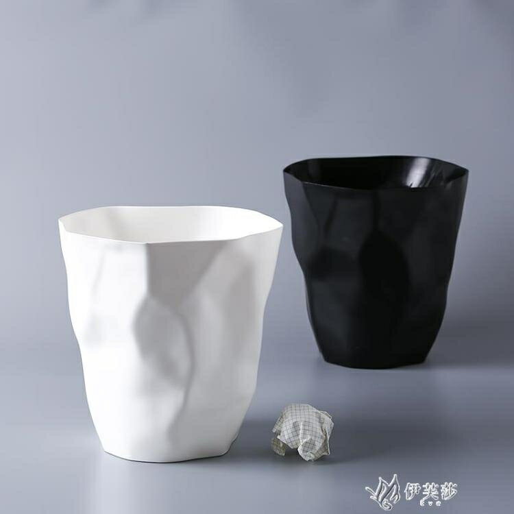 分類垃圾桶家用簡約北歐客廳無蓋大號塑膠紙簍臥室可愛廚房YYS 快速出貨