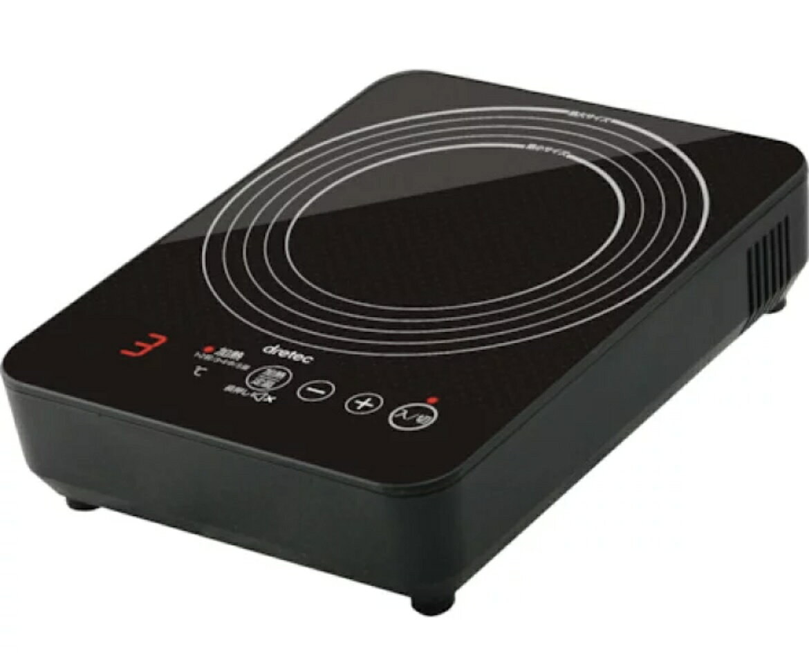 dretec DI-223 小型 IH爐 電磁爐 桌上型 5段火力 5段保溫 1000W 磁吸電源線 日本必買代購