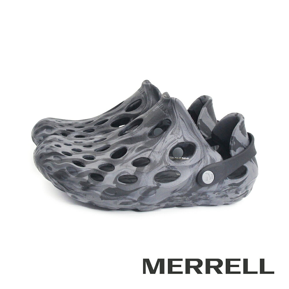 MERRELL(女)Hydro Moc風格潮流水陸兩棲洞洞鞋 女鞋-黑色
