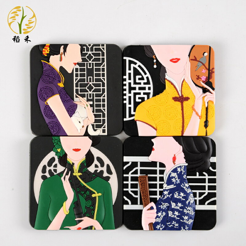 上海特色旗袍北京旅遊紀念品冰箱貼磁力貼冰箱裝飾品磁性貼小禮品