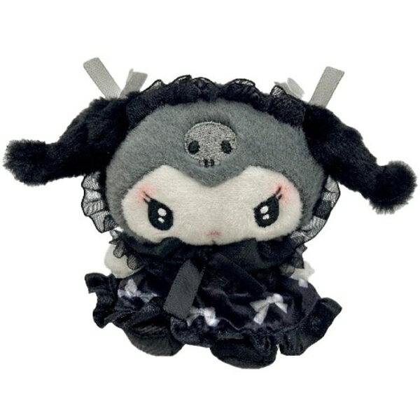 【震撼精品百貨】酷洛米_Kuromi~Sanrio 日本SANRIO三麗鷗 酷洛米造型絨毛娃娃吊飾-黑蘿莉塔*29689