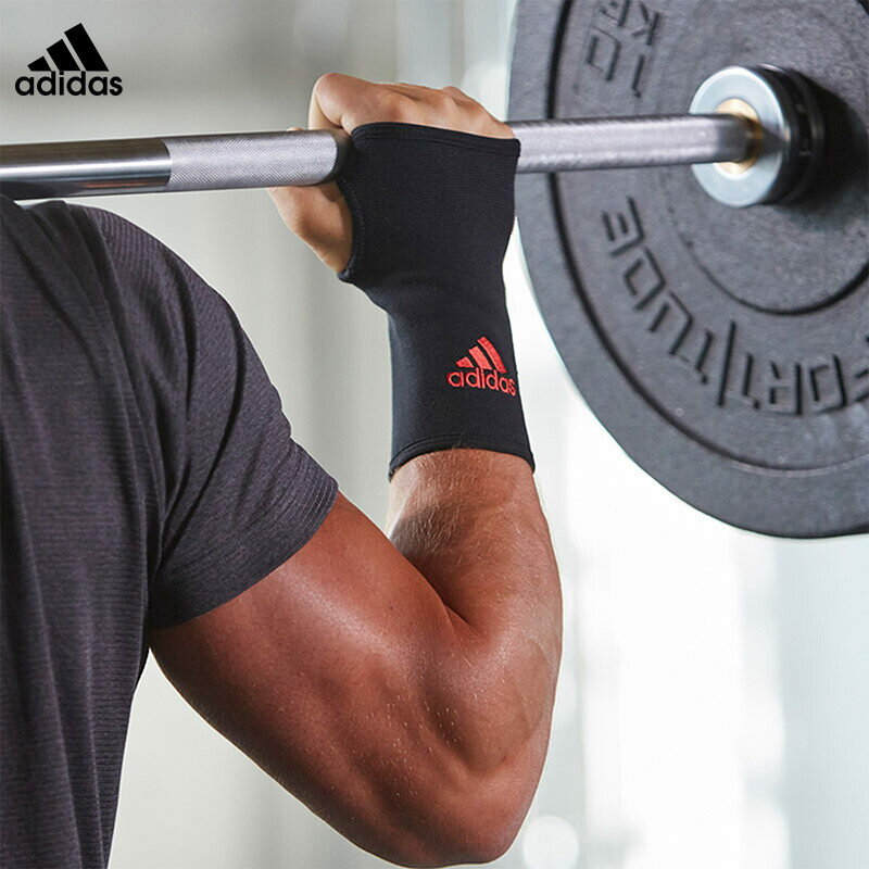 adidas阿迪達斯護腕男健身夏季薄款運動訓練扭傷手腕女加長護手套