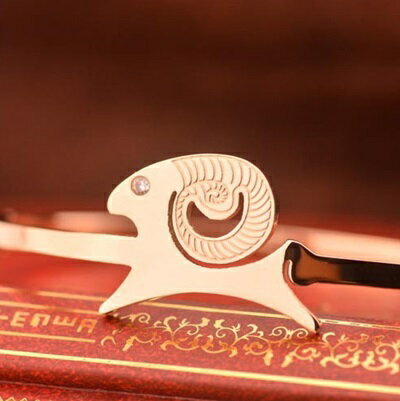 現貨+預購 玫瑰金手環 手鍊-可愛奔跑小羊母親節生日情人節禮物女飾品71ap68【獨家進口】【米蘭精品】