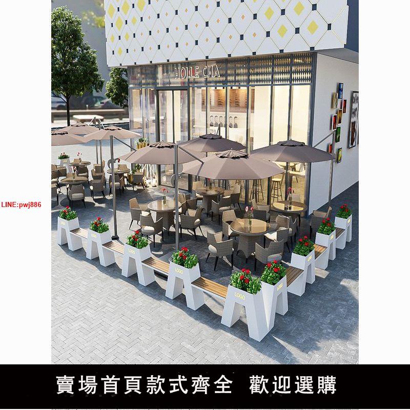 {臺灣公司 可開發票}戶外鐵藝花箱外擺帶卡座花壇組合設計花園圍欄公園售樓部種植花槽