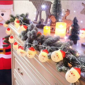 圣誕節串燈雪人老人LED燈串臥室陽臺房間場景布置圣誕樹裝飾道具