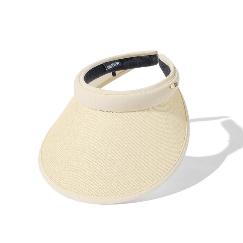 現貨+預購 空頂帽防曬帽-草編鴨舌帽寬簷女帽子母親節禮物2色74cp8【獨家進口】【米蘭精品】 1