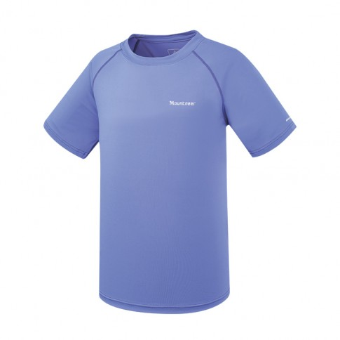 【【蘋果戶外】】山林 51P15-87 藍紫 男 素色透氣排汗抗UV上衣 圓領短T 短袖 吸濕排汗衣 防曬抗UV 春夏 Mountneer 0