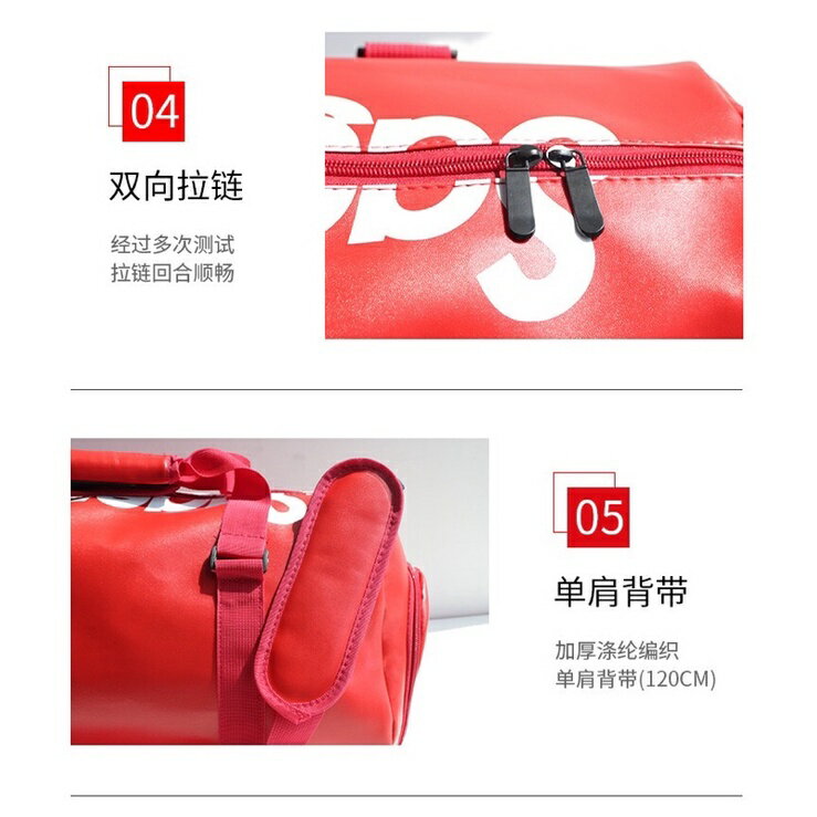 ISONA 42公分防水PVC材質乾濕分層收納運動包 斜背包 側背包 手提包 旅行包 手提包 斜背包 側背包 肩背包 後背包 6