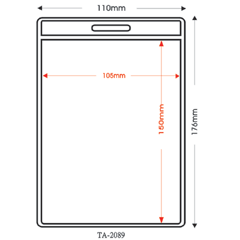 【史代新文具】STAT TL-2089 105x150mm 直1孔識別證套