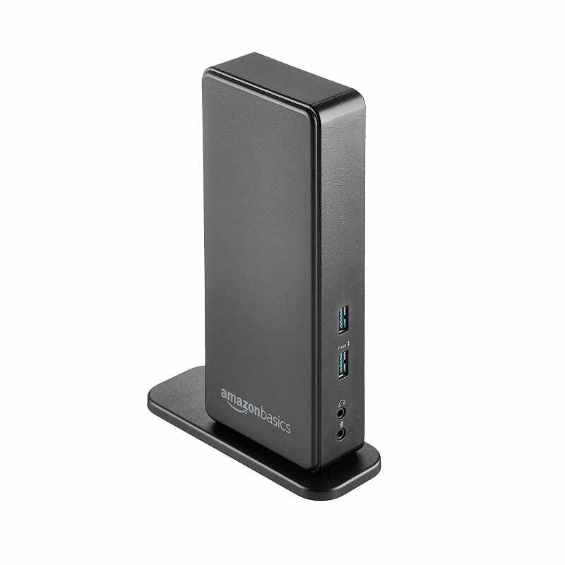 Amazon Basics USB 3.0 雙顯示器擴充套件塢 Universal Laptop Dual Monitor Docking Station [2美國直購]