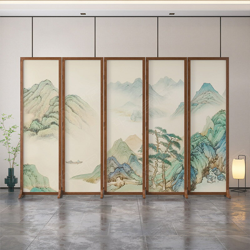 熱銷/免運費 中式屏風隔斷客廳臥室酒店辦公室簡約現代折疊移動實木折屏金山