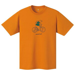 【【蘋果戶外】】mont-bell 1114350 DKOG【男款】橙橘 CYCLING BEAR Wickron 短袖排汗衣 排汗T恤 機能衣