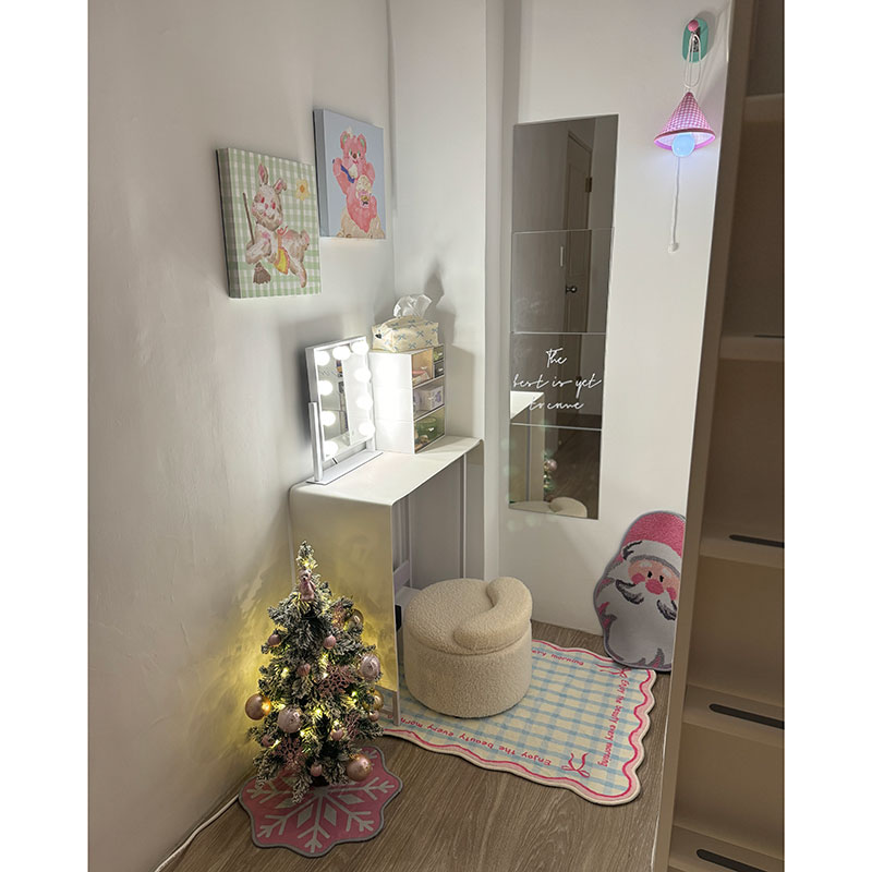 粉色聖誕老公公地墊 桌墊 餐墊 粉色聖誕節 網紅拍照超出片 耶誕氛圍感 聖誕節交換禮物 5