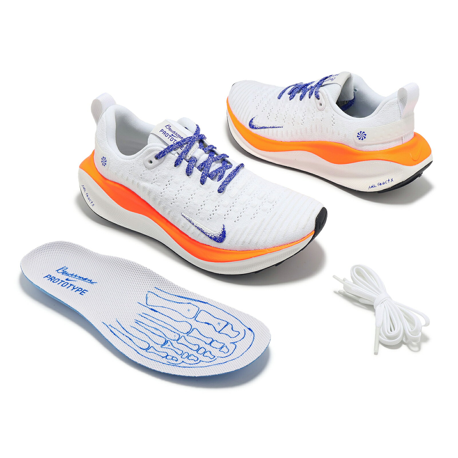 Nike 防潑水慢跑鞋 Reactx Infinity Run 4 Blueprint 女鞋 巴黎奧運 白 橘 HJ6649-900 5