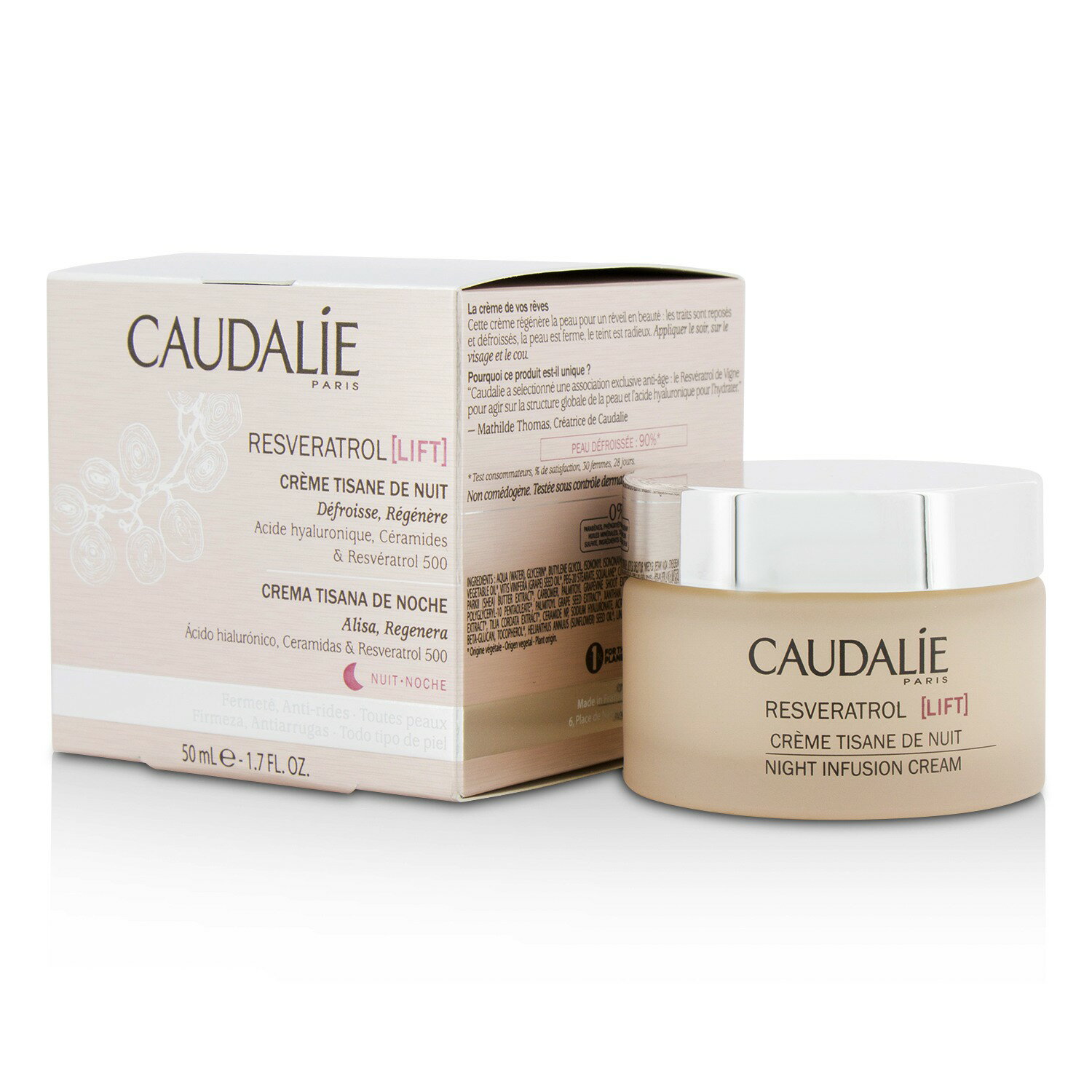 歐緹麗 Caudalie - 葡萄藤白藜蘆醇逆時抗痕晚霜 Resveratrol Lift Night Infusion Cream