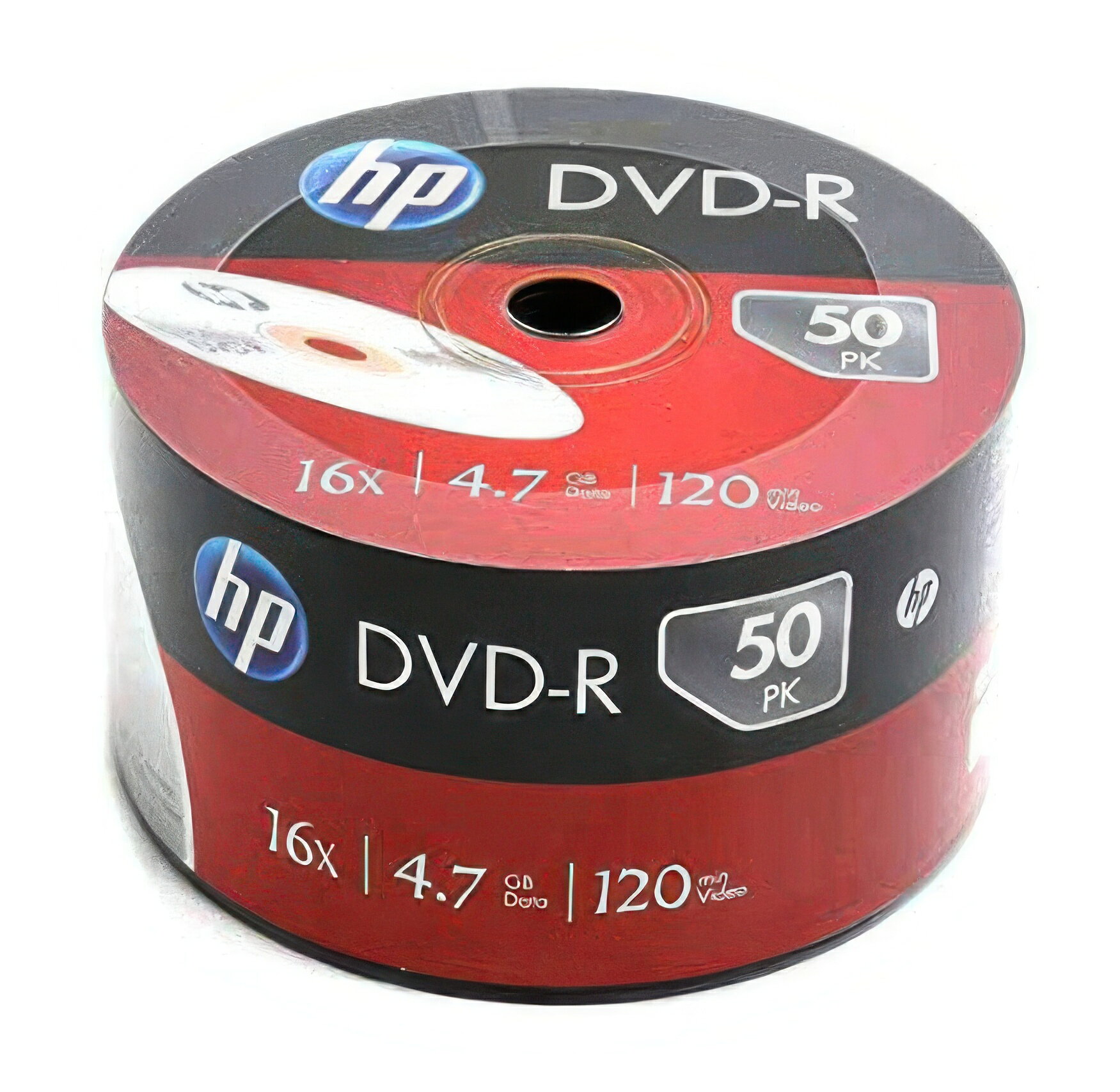 【文具通】HP DVD-R 120MIN 4.7GB 16X 50片裝 裸包 A級 燒錄片 空白光碟片 B4010738