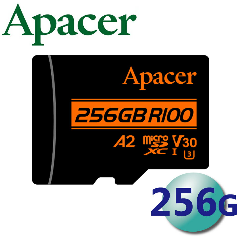 Apacer 宇瞻 256GB microSDXC TF A2 U3 V30 記憶卡 256G