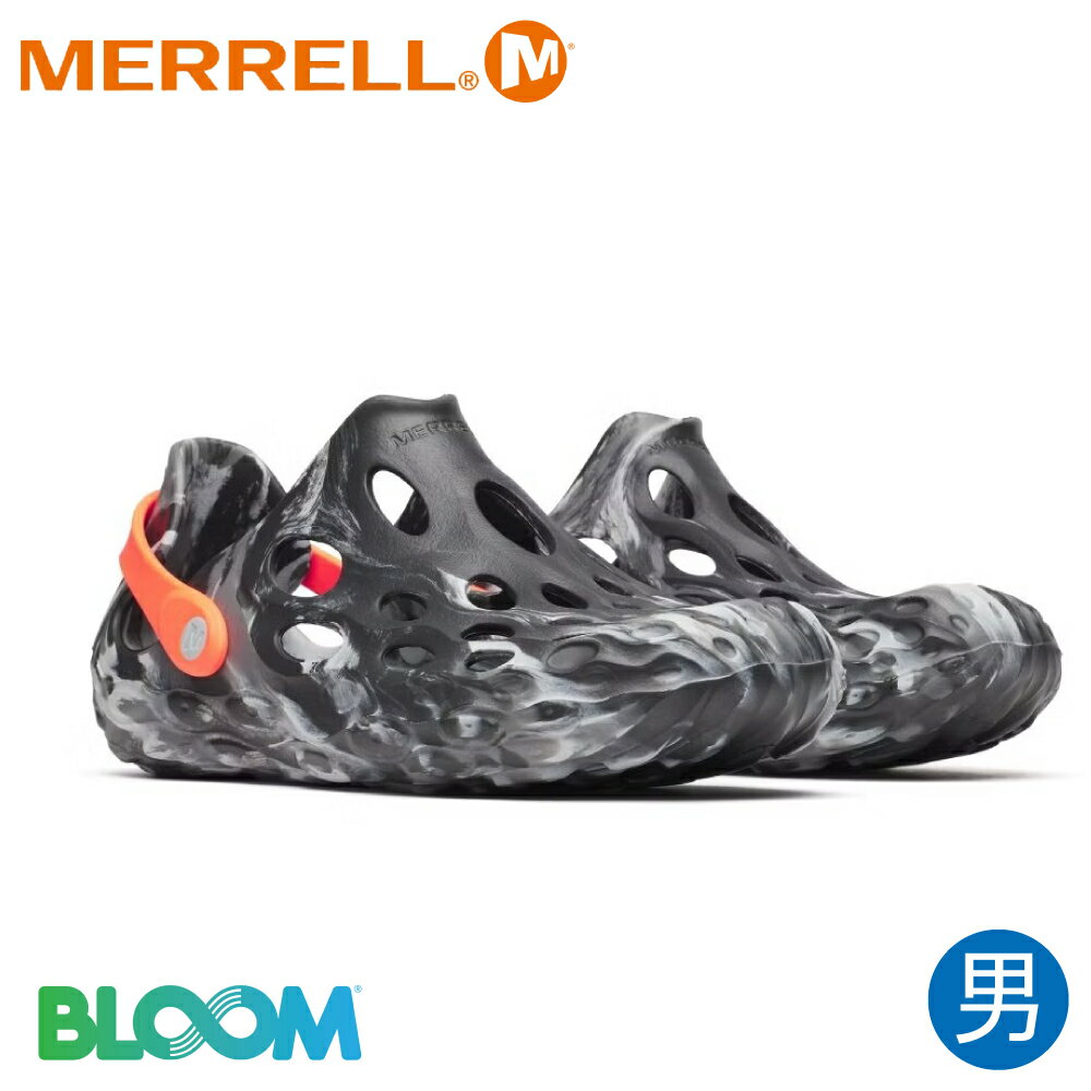 【MERRELL 美國 男 HYDRO MOC 戶外鞋《大理石紋/渲染黑/橘》】ML007367/露營/登山/健行/休閒/洞洞鞋