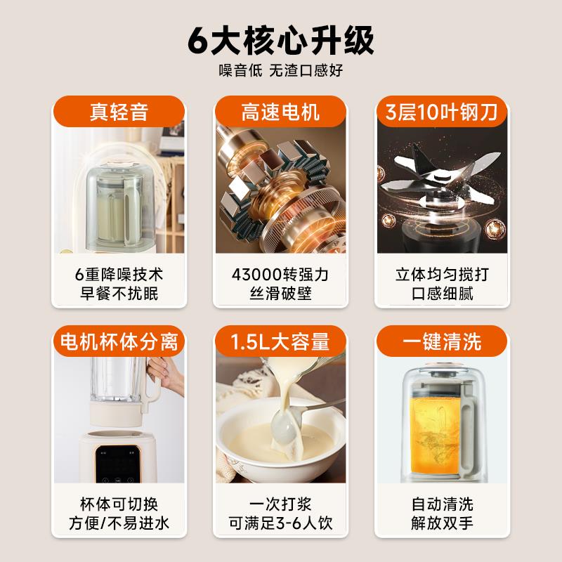 畢瑪bimar破壁機家用全自動柔音新款 小型豆漿機輔食榨汁機正品
