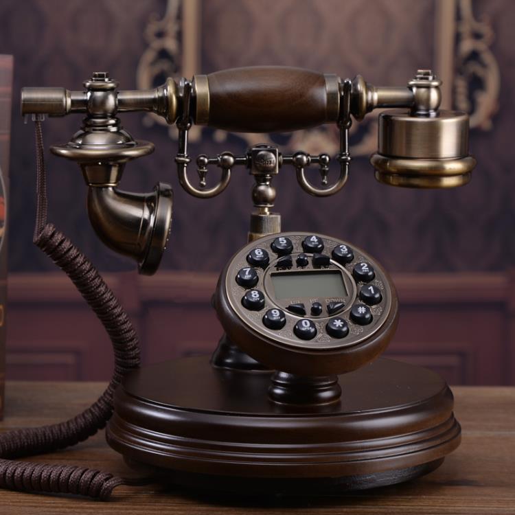 蒂雅菲歐式電話機實木電話機復古時尚創意家用固話座機電話機座機 NMS 林之舍家居