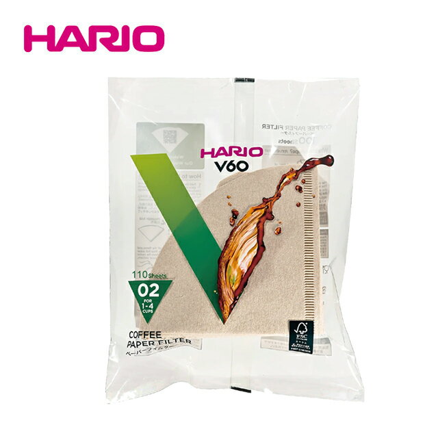 《HARIO》V60原色02濾紙110張 VCF-02-110M-TW