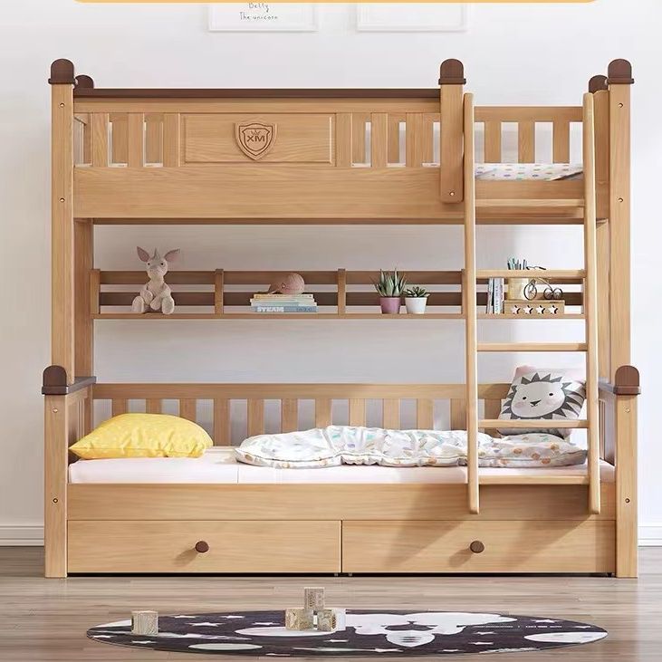 【免運】美雅閣| 上下床 上下舖 實木上下床兒童床二層上下鋪床定制雙層多功能分體組合櫸木子母床