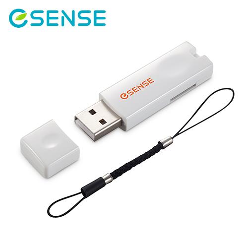 Esense C2A SD/T-FLASH迷你讀卡機(白)