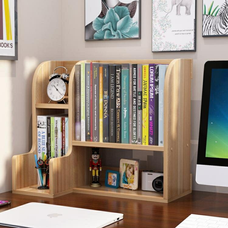 書架 簡易書桌上書架桌面兒童置物架辦公收納學生家用簡約現代小型書柜