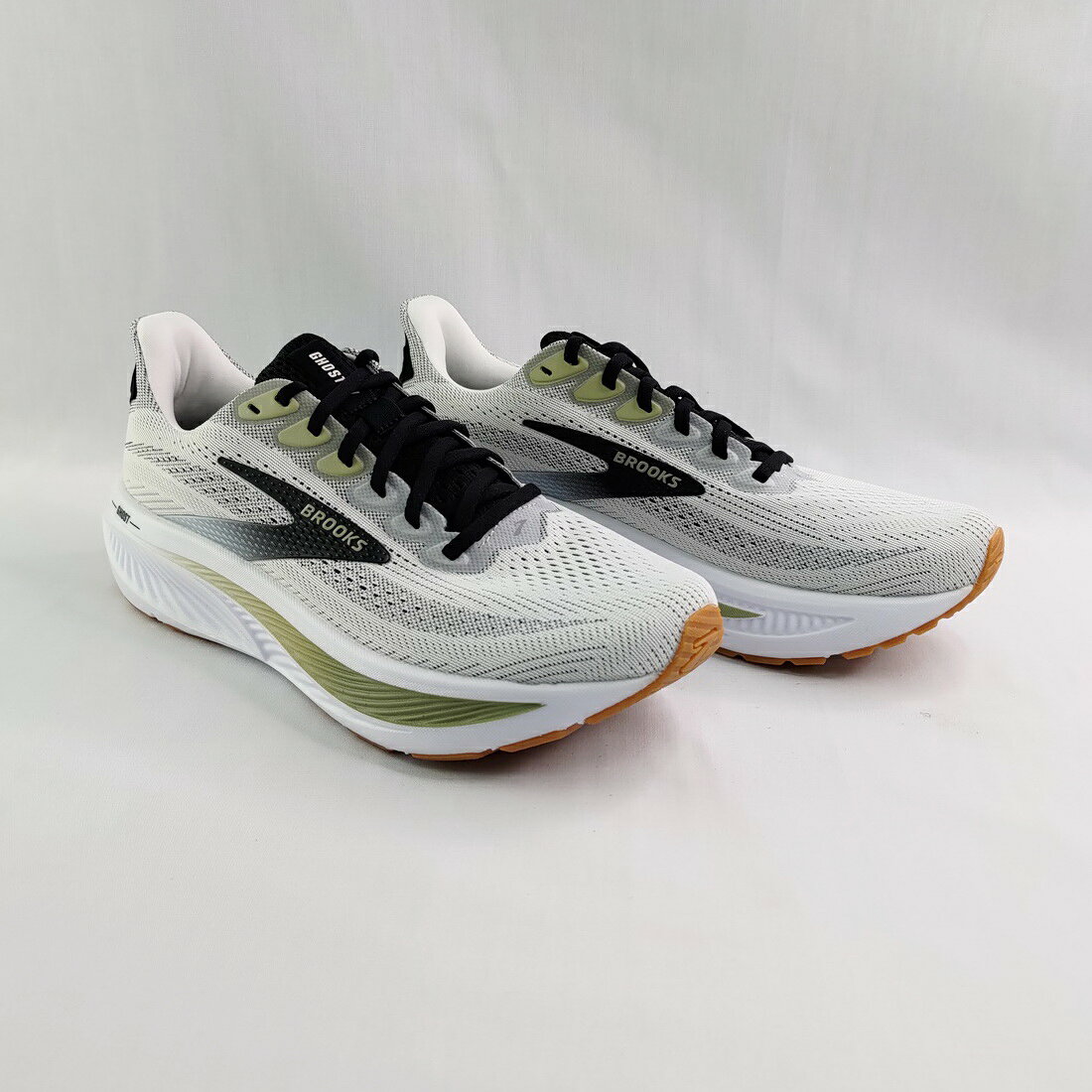 BROOKS Ghost 17 男款慢跑鞋 1104421D191 魔鬼系列 D楦 白咖啡【iSport愛運動】