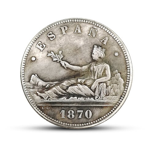 18枚全套西班牙5比索銀幣 1869—1899人物肖像雕刻仿古外國硬幣 8