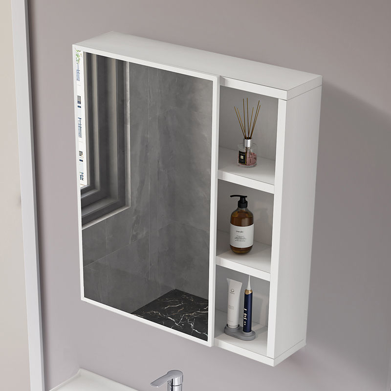 可開發票 太空鋁式浴室鏡柜浴室柜組合衛生間儲物箱鏡子衛生間鏡柜小戶型