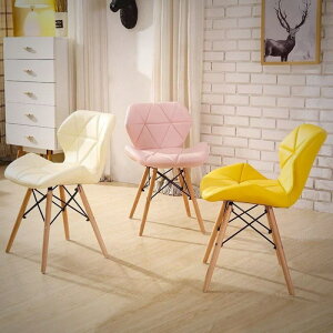 《Chair Empire》菱格椅/復刻板/北歐DSW椅/伊姆斯餐椅/北歐普普風餐椅/楓木腳椅/L型餐椅/餐椅/皮墊