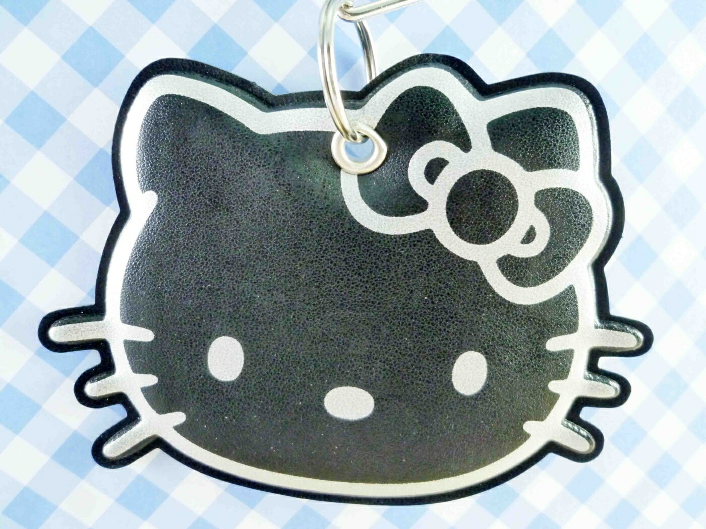 【震撼精品百貨】Hello Kitty 凱蒂貓 KITTY鑰匙圈-大頭黑*18130 震撼日式精品百貨