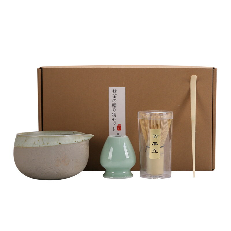 免運 茶具系列 茶筅抹茶刷百本立茶筅立組合宋代點茶工具抹茶打蛋器套裝日式禮盒 4