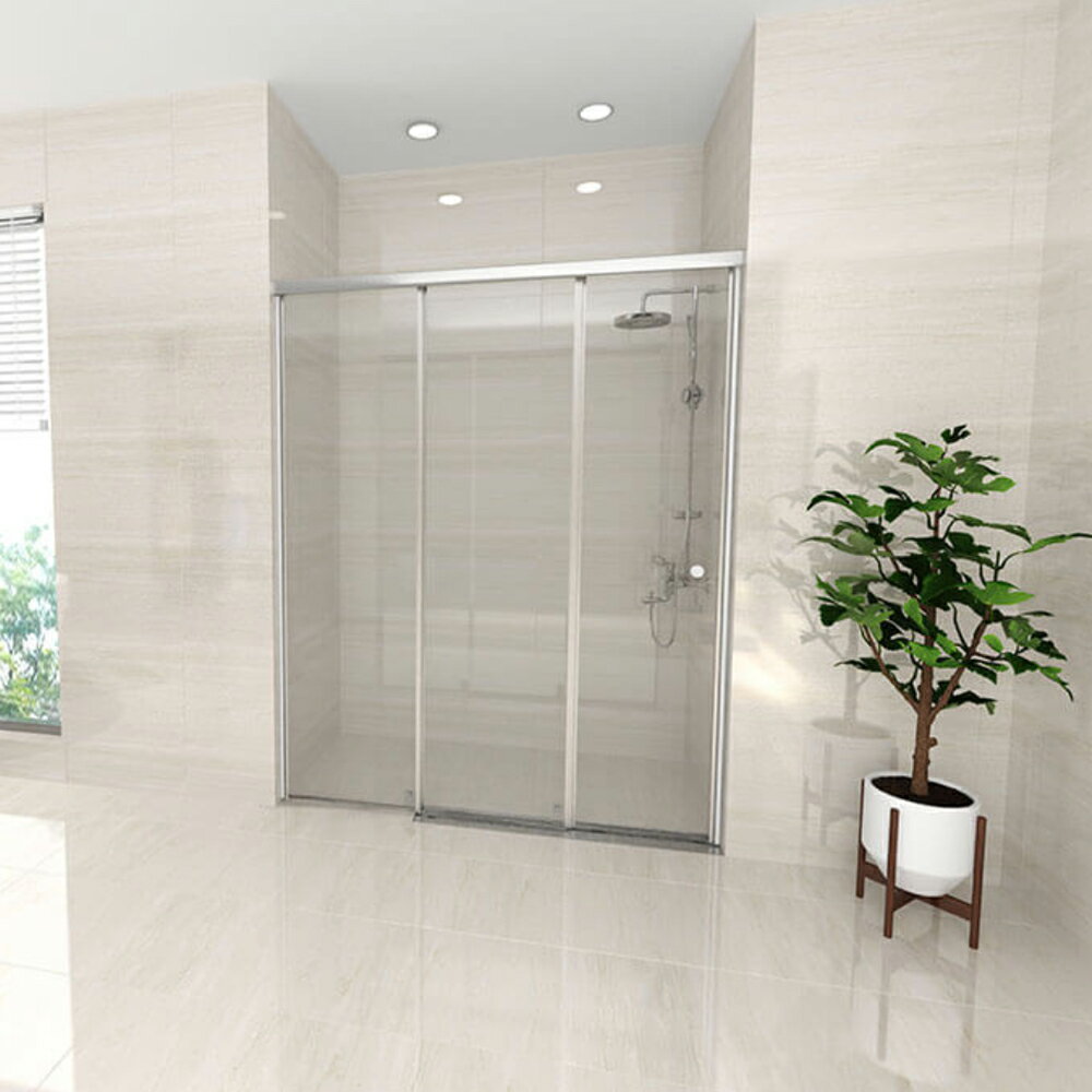 【itai 一太e衛浴】金冠6001 無障礙淋浴拉門 一字型 橫拉式  鋁合金框+強化玻璃 含基本安裝【領券滿額再折千11/30止】