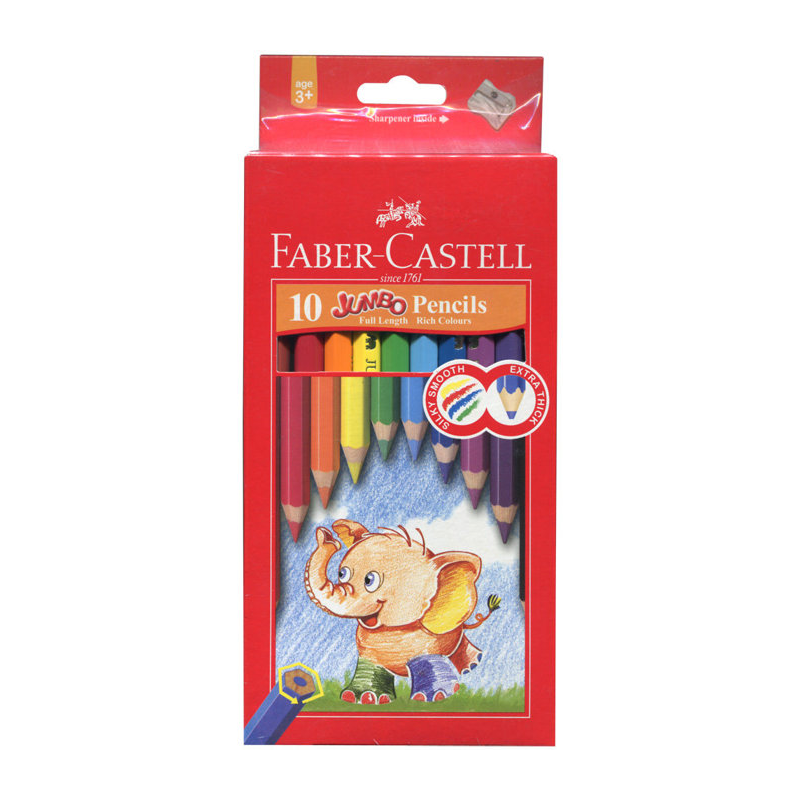 色鉛筆 Faber-Castell 輝柏 10色大六角粗芯彩色鉛筆 (111610)