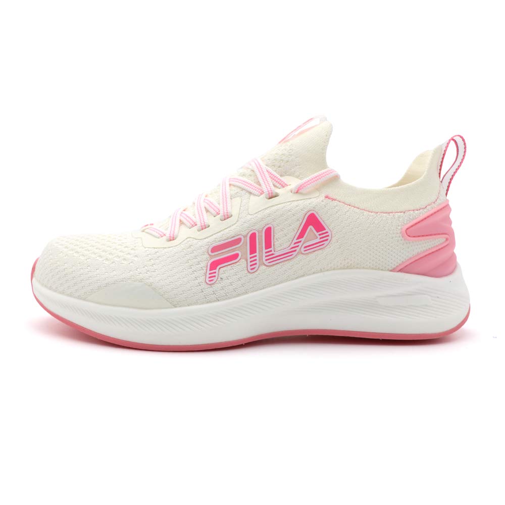 【全館滿額折】 Fila Water Resistant 白粉 網布 套入式 輕量 防潑水 休閒 運動 慢跑鞋 女款 J2285【新竹皇家5-J911X-155】