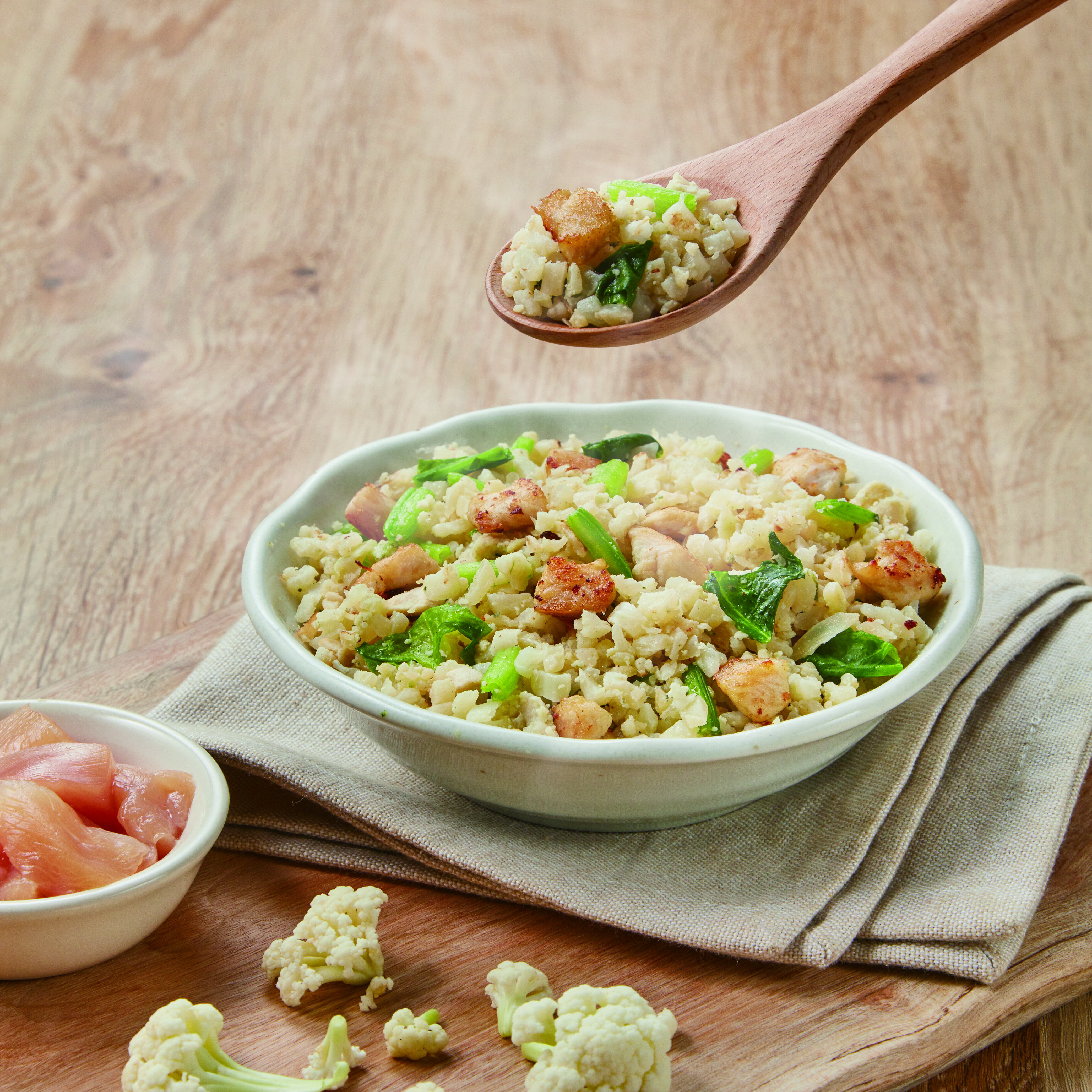 大成食品︱花米廚房︱菠菜嫩雞花椰米 (250g/包)