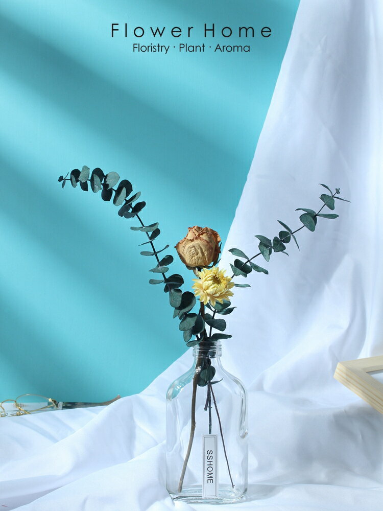 勿忘我滿天星乾花花束擺件ins家居擺設花瓶小清新永生花客廳插花