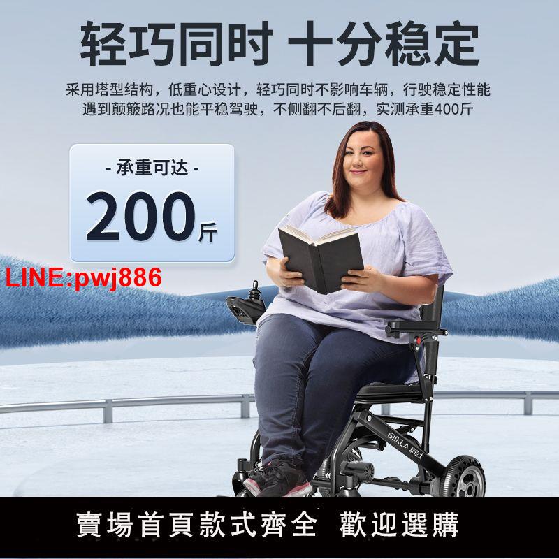 {台灣公司 可開發票}英國品牌9.8kg超輕便電動輪椅老年人折疊便攜智能全自動殘疾人 6