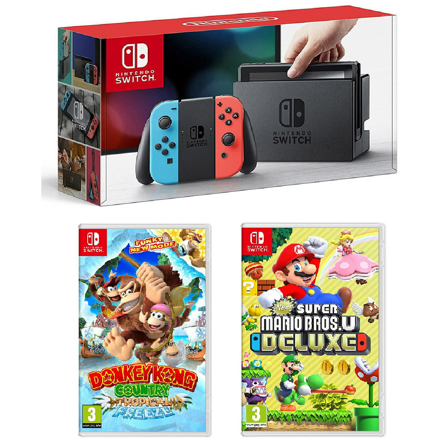 Nintendo Switch 32GB Console + Donkey Kong + Super Mario Bros