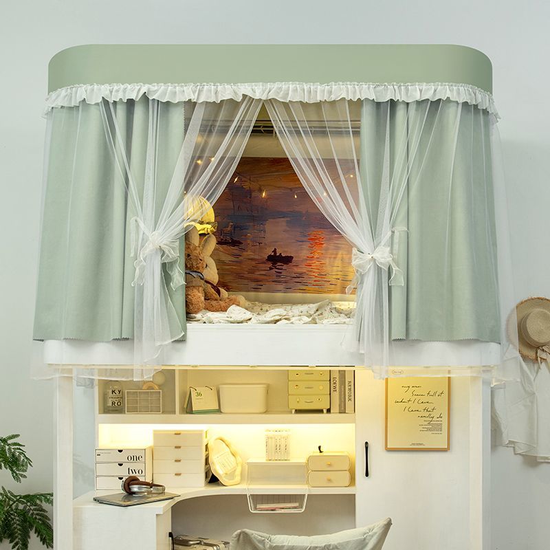 u型雙滑軌道學生宿舍床簾蚊帳一體式上鋪上下鋪強遮光窗簾寢室u形