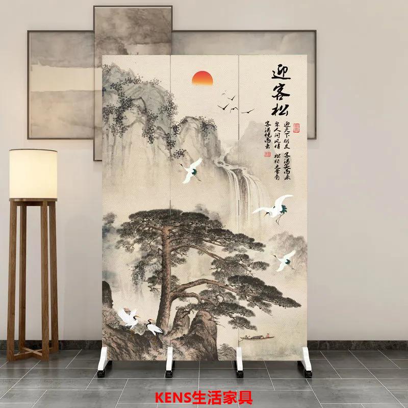 免運 公司貨 開立發票屏風 隔斷屏風 客廳屏風 背景墻屏風 新中式落地屏風隔斷客廳遮擋家用臥室衛生間廁所玄關風水人才兩旺特惠/快速出貨