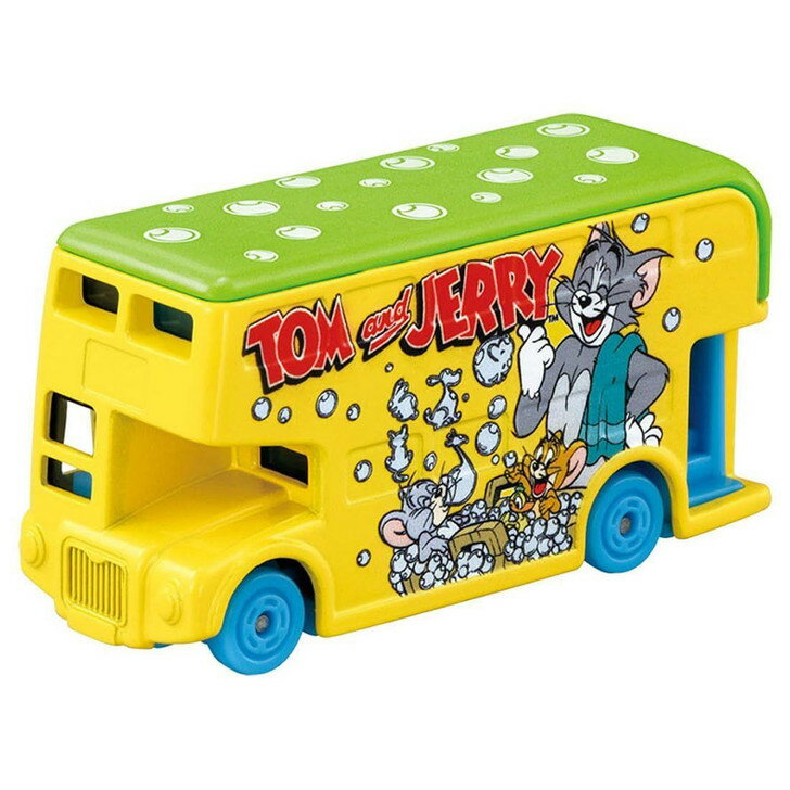 【震撼精品百貨】湯姆貓與傑利鼠 Tom and Jerry~TOMICA多美小汽車湯姆貓與傑利鼠-巴士黃*95914