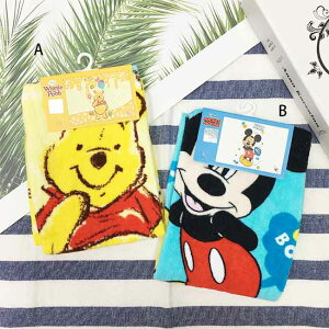 迪士尼 米奇 小熊維尼 童巾 毛巾 兩款選 正版授權