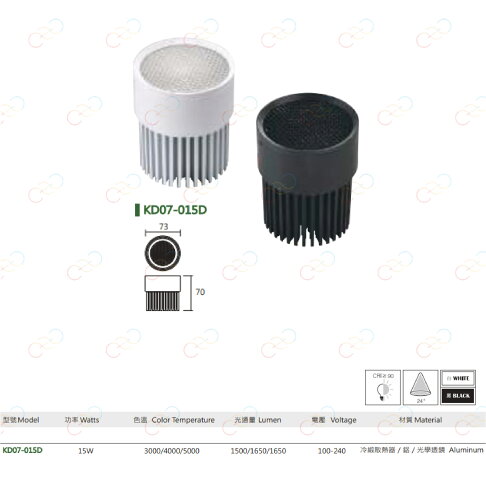 KAOS LED AR70 COB 網狀 燈泡 15W 投射燈泡 盒燈 聚光燈泡 高氏 (A Light) 2