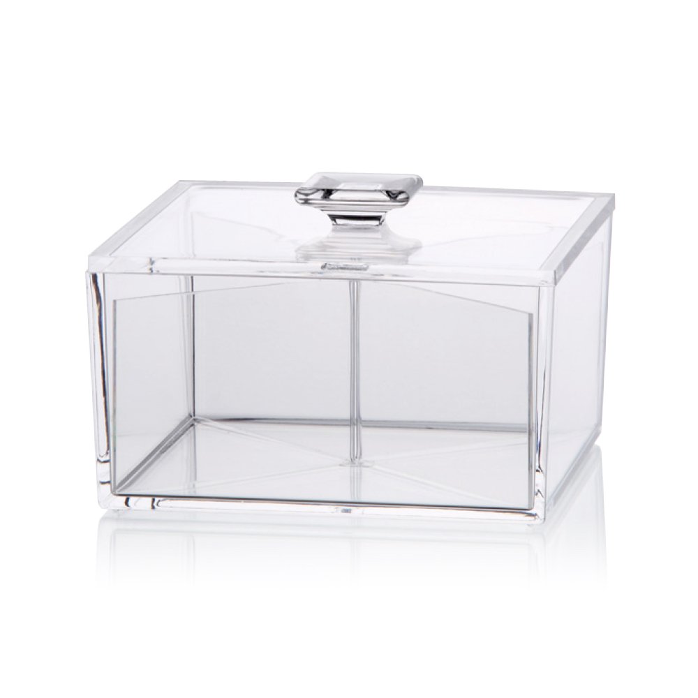 多用途4格方形透明壓克力收納盒(15x15x10cm) #1655