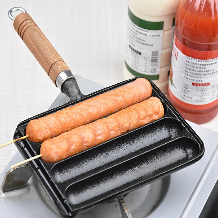 商用烤腸盤家用鑄鐵家用烤腸多功能烤鵪鶉蛋烤網紅戶外用烤腸鍋